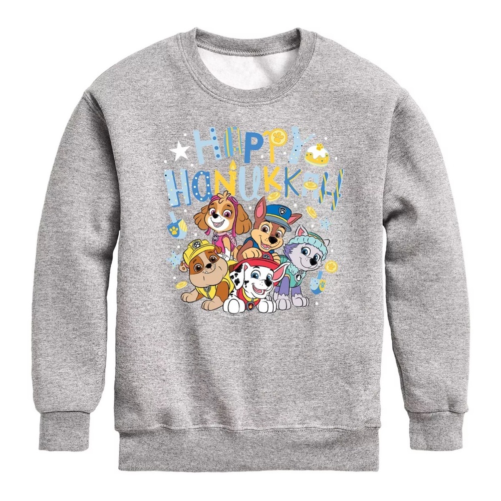 Paw Patrol Happy Hanukkah Sweatshirt printed on Rabbit Skins 3T
